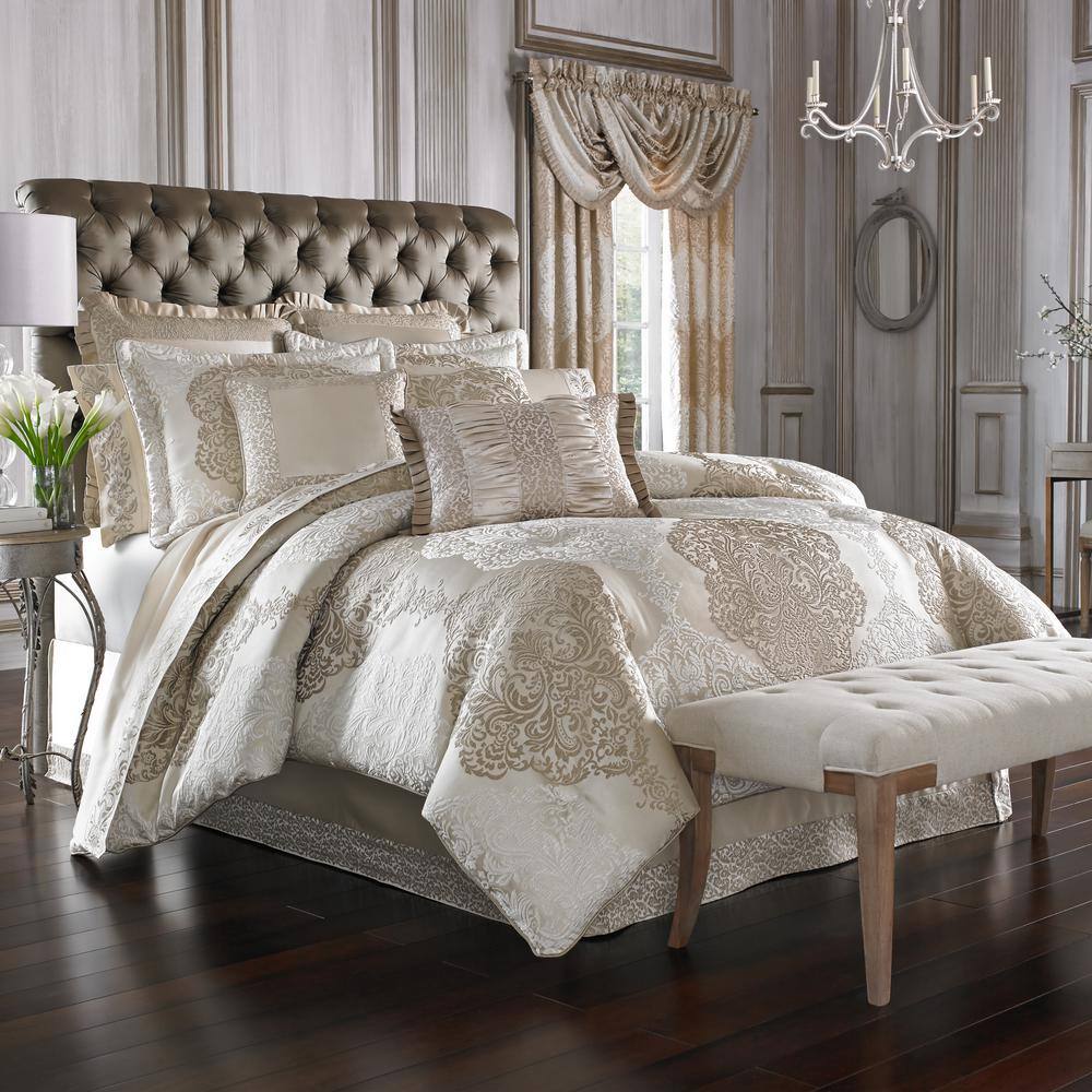 Unbranded  Lambert Gold Polyester King 4-Piece Comforter Set