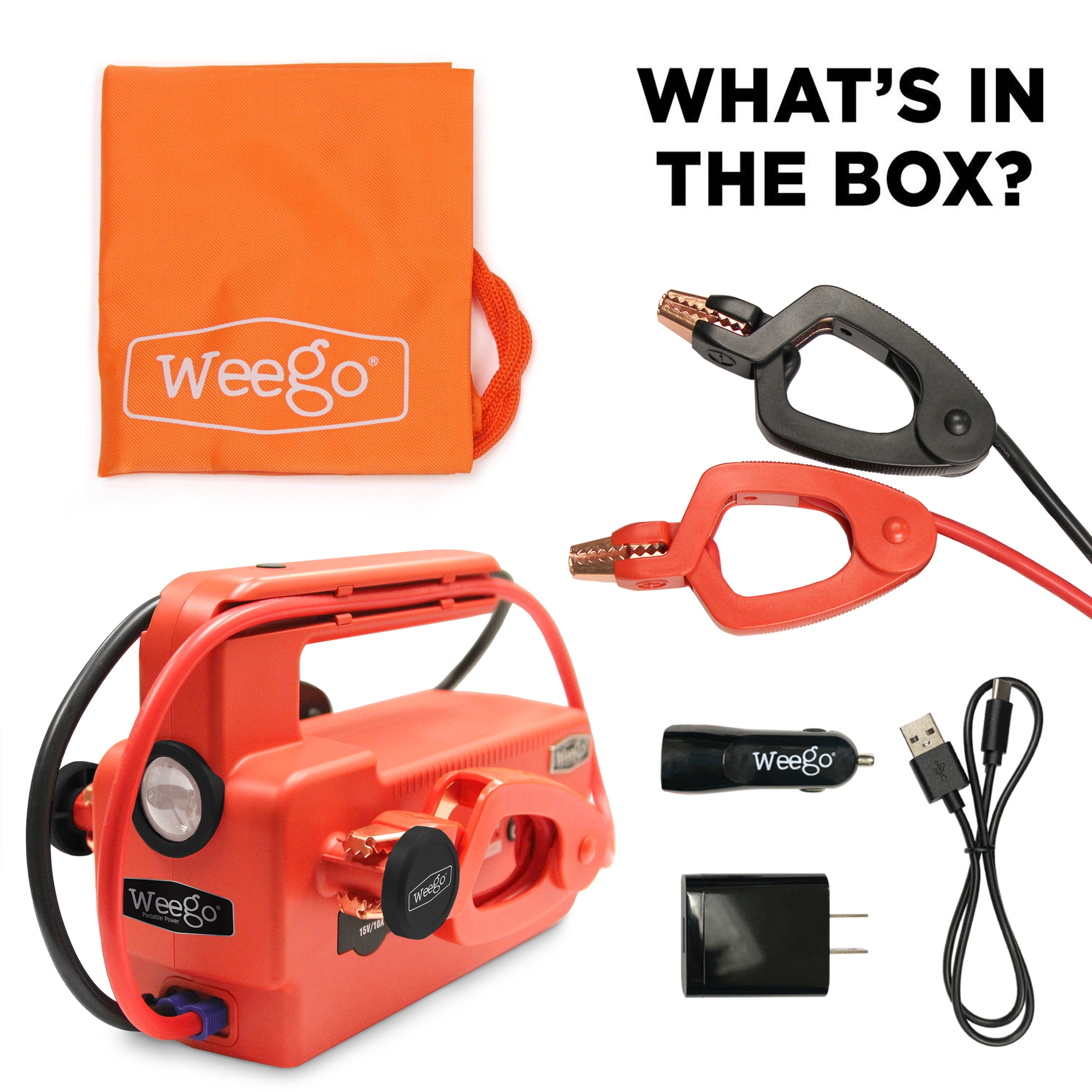 Weego 120 12 Volt Portable Lithium Jump Starter. 1200 Cranking Amps