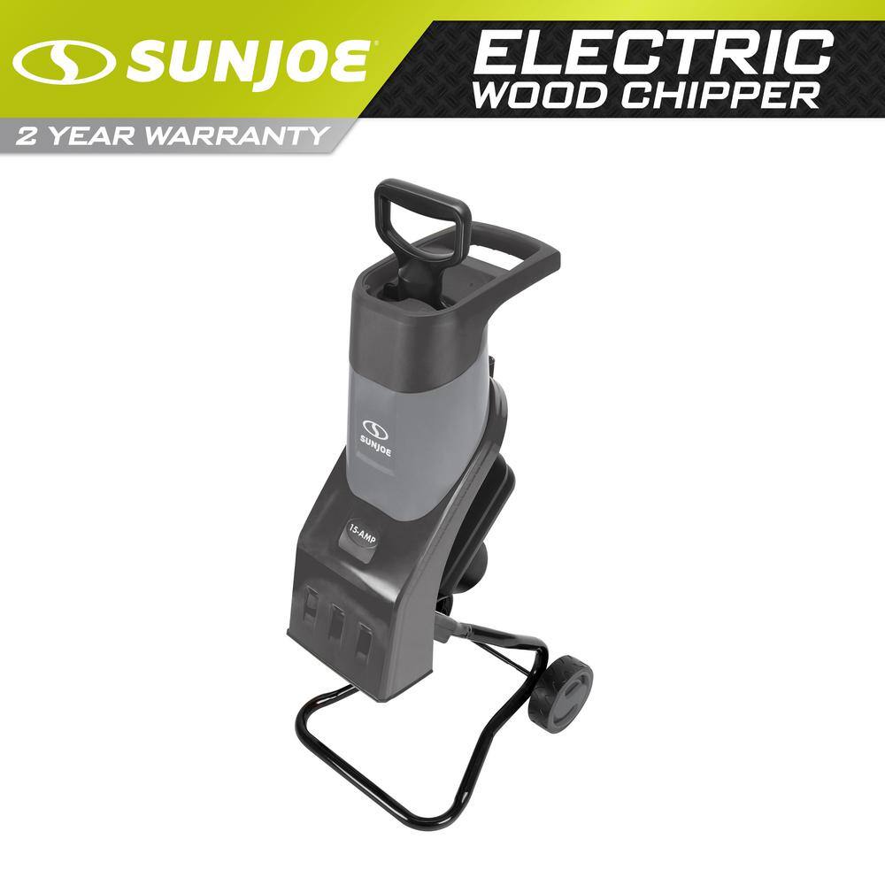Sun Joe CJ602E-GRY 1.5 in. 15 Amp Electric Wood Chipper/Shredder. Gray