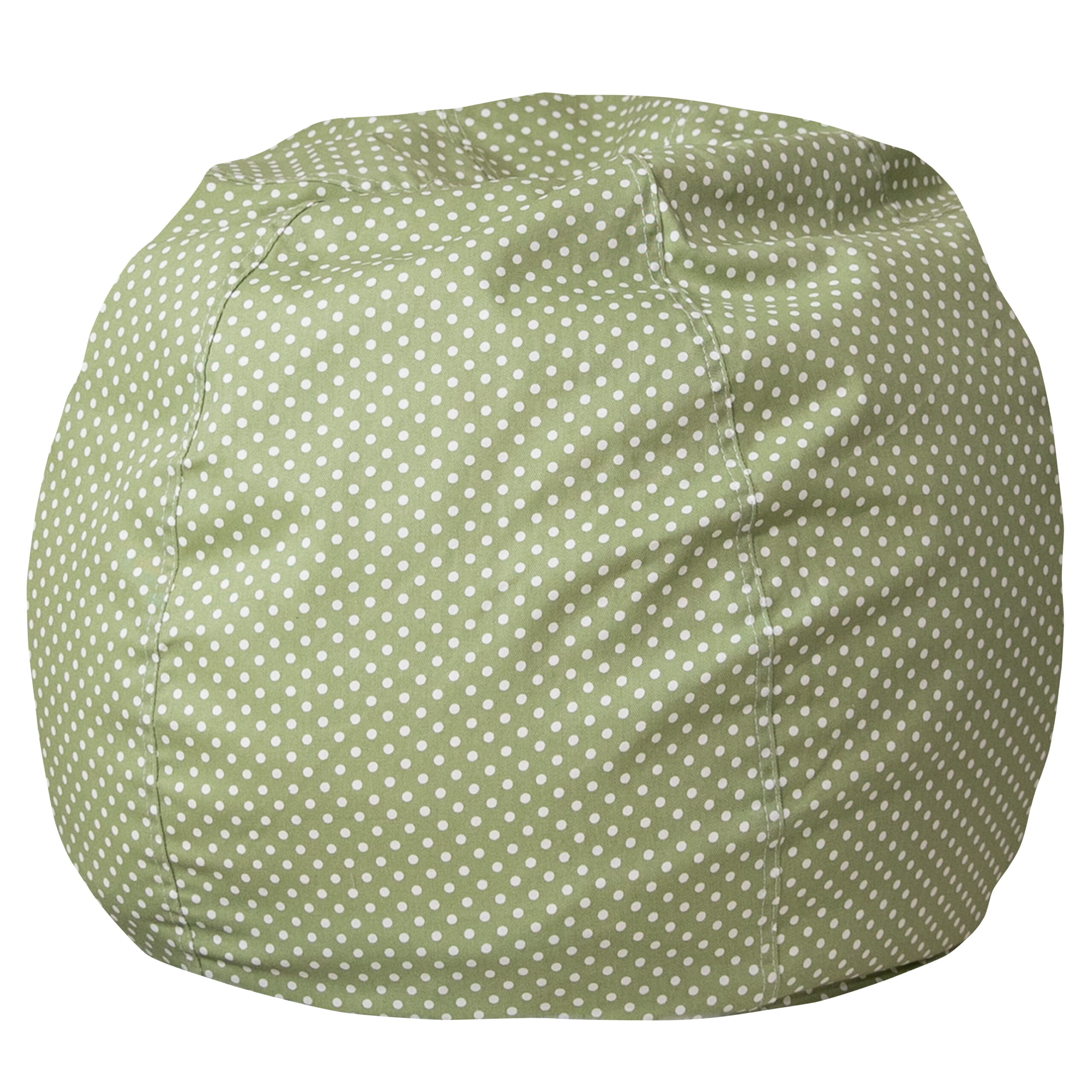 Flash Furniture Small Green Dot Refillable Bean Bag Chair for Kids and Teens