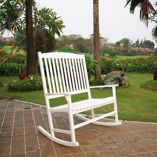 Mainstays Outdoor 2-Person Double Rocking Chair. White