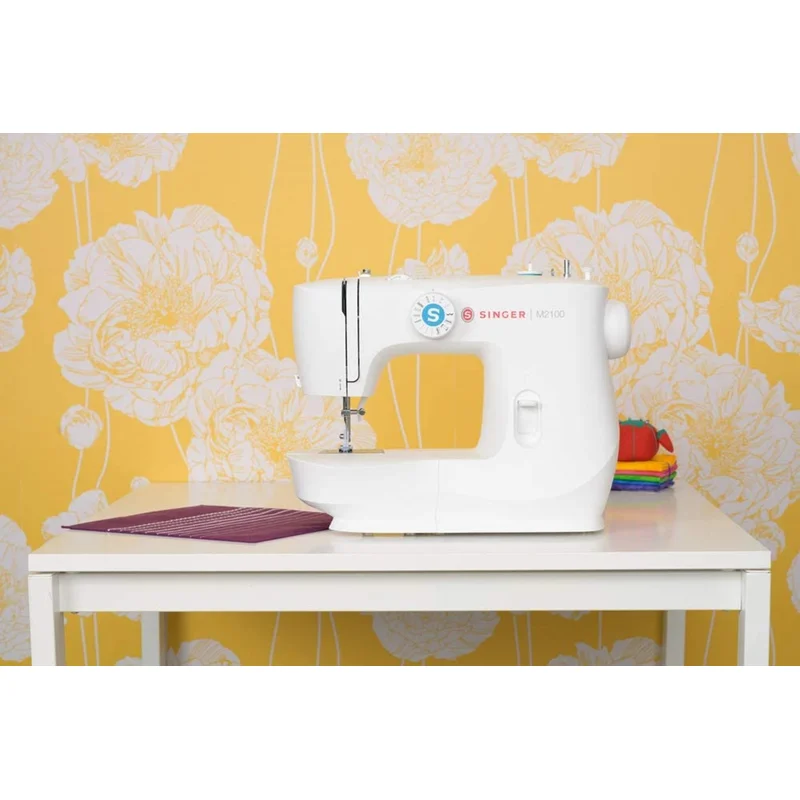 SINGER M2100 Sewing Machine With Accessory Kit & Foot Pedal - 63 Stitch Applications - Simple & Great for Beginners