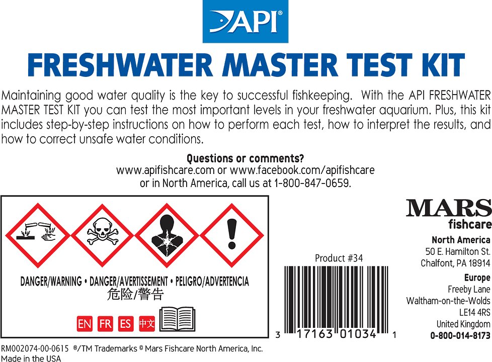 API Freshwater Aquarium Master Test Kit. 800 count