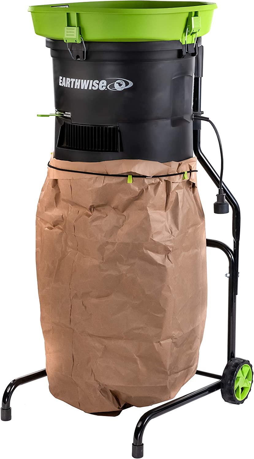 Earthwise LM71313 Amp 13-Inch Corded Electric Leaf Mulcher/Shredder. Green