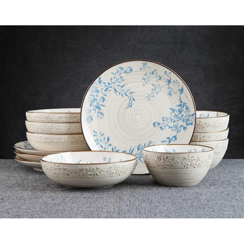 Pfaltzgraff 5274249 Bella 12-Piece Dinnerware Set. Service For 4. Multicolor