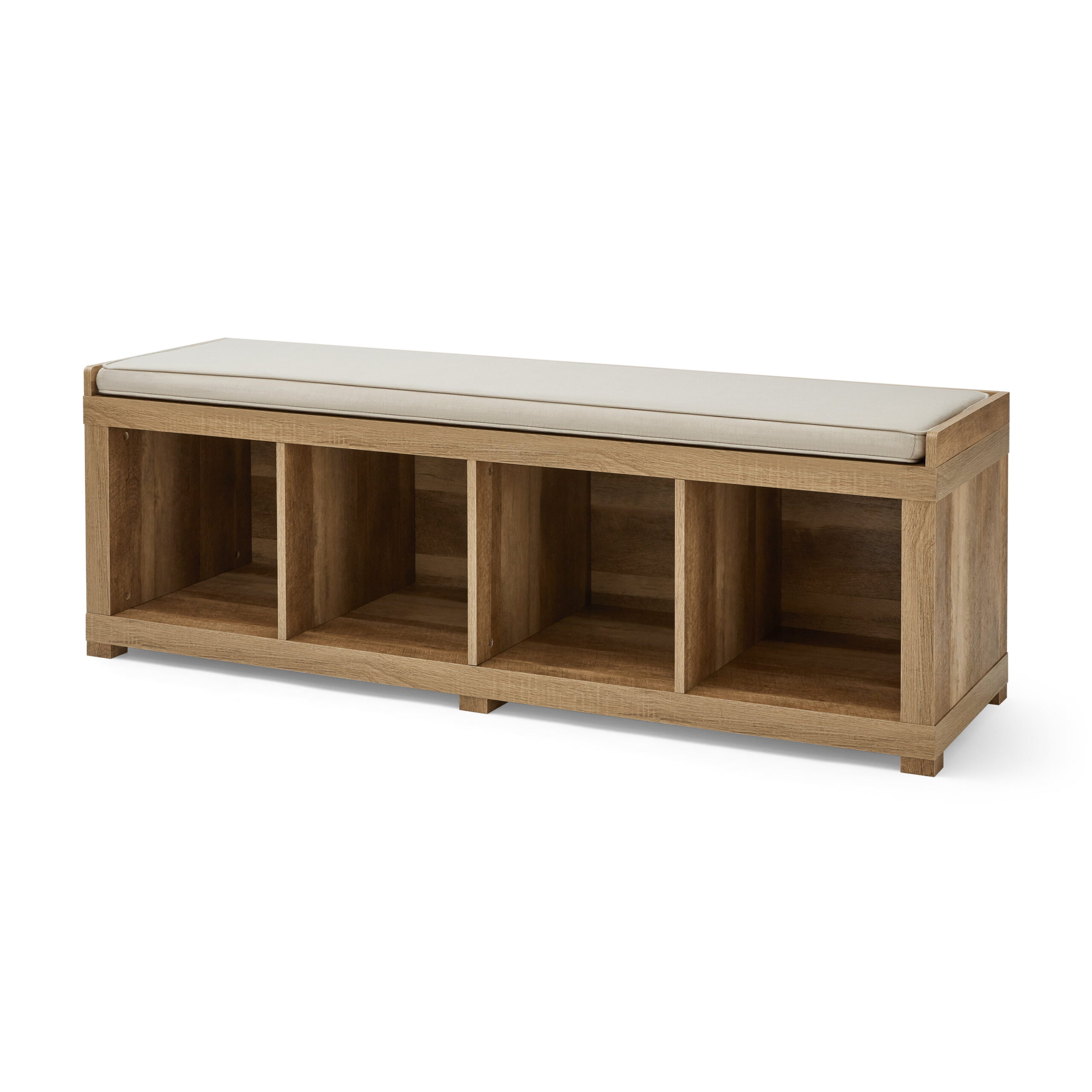 Better Homes & Gardens 4-Cube Storage Bench. Weathered