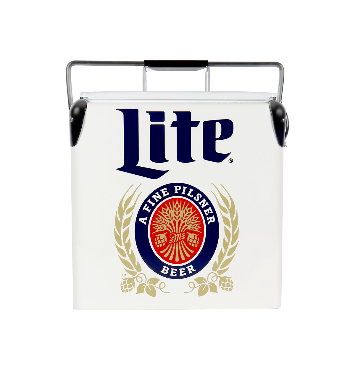 Miller Lite Retro Ice Chest Cooler with Bottle Opener 13L