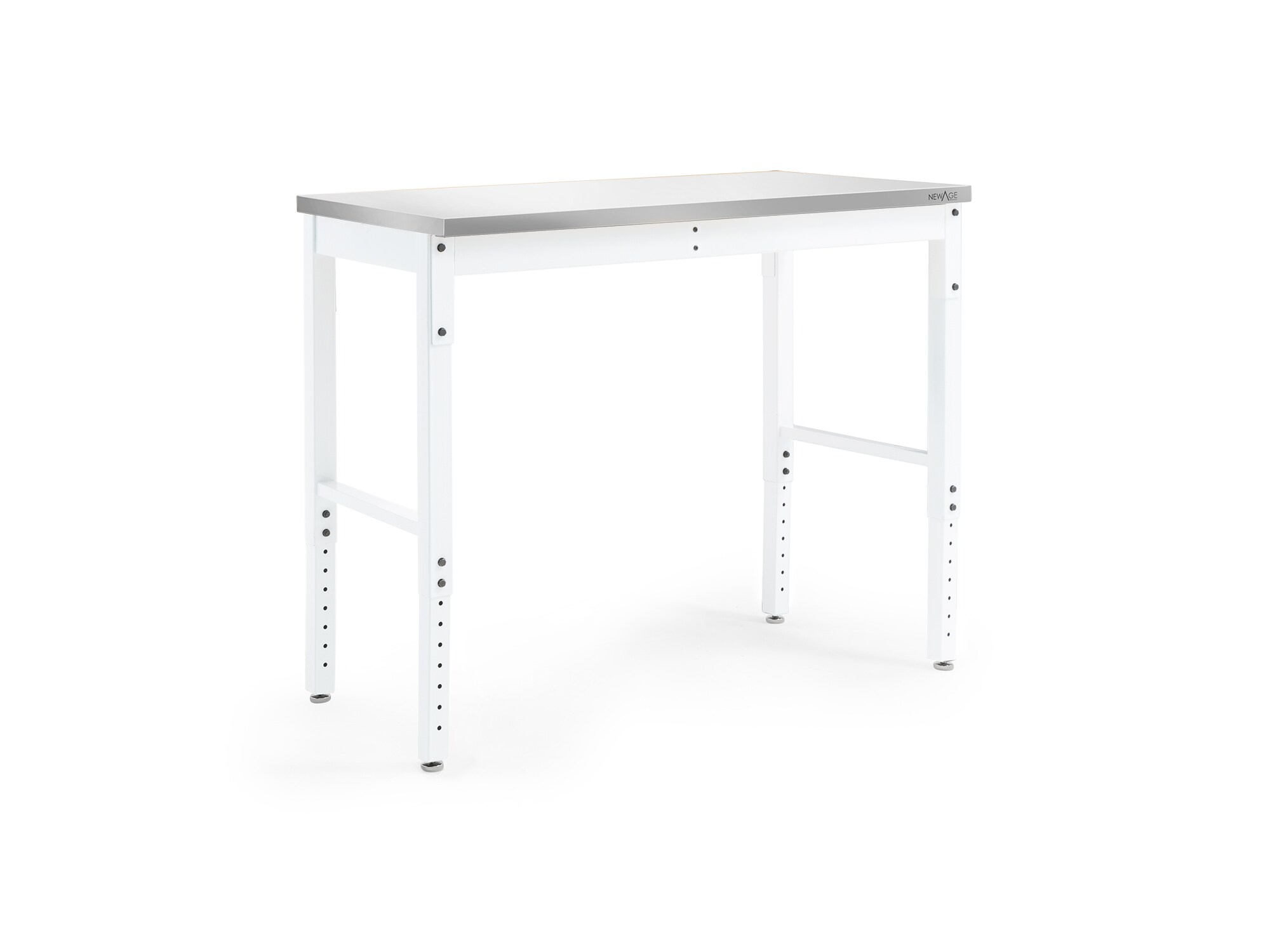NewAge Products 48-in W x 43-in H White Steel Adjustable Height Work Bench
