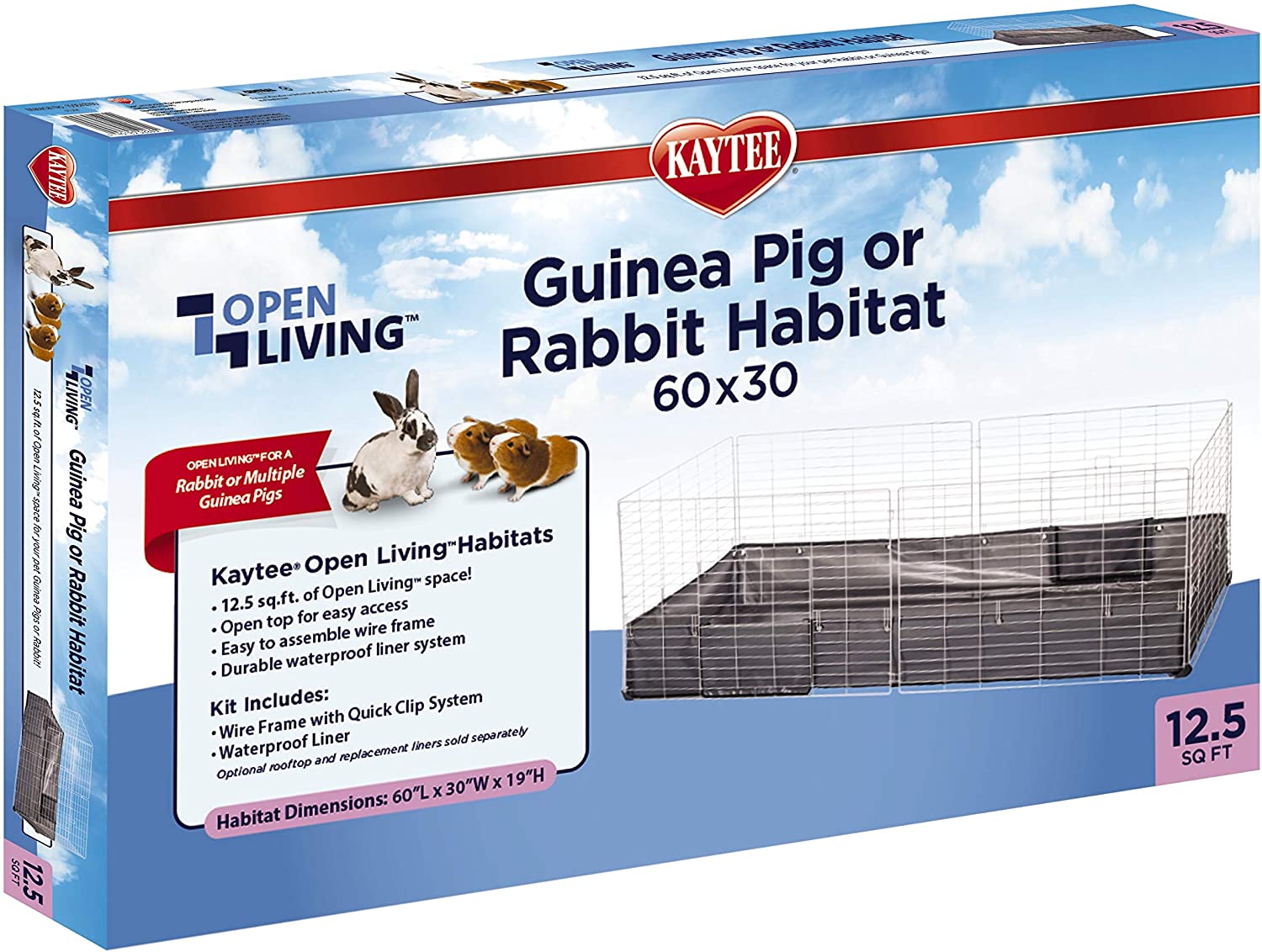 Kaytee Open Living Guinea Pig or Rabbit Habitat. 60 x 30-in