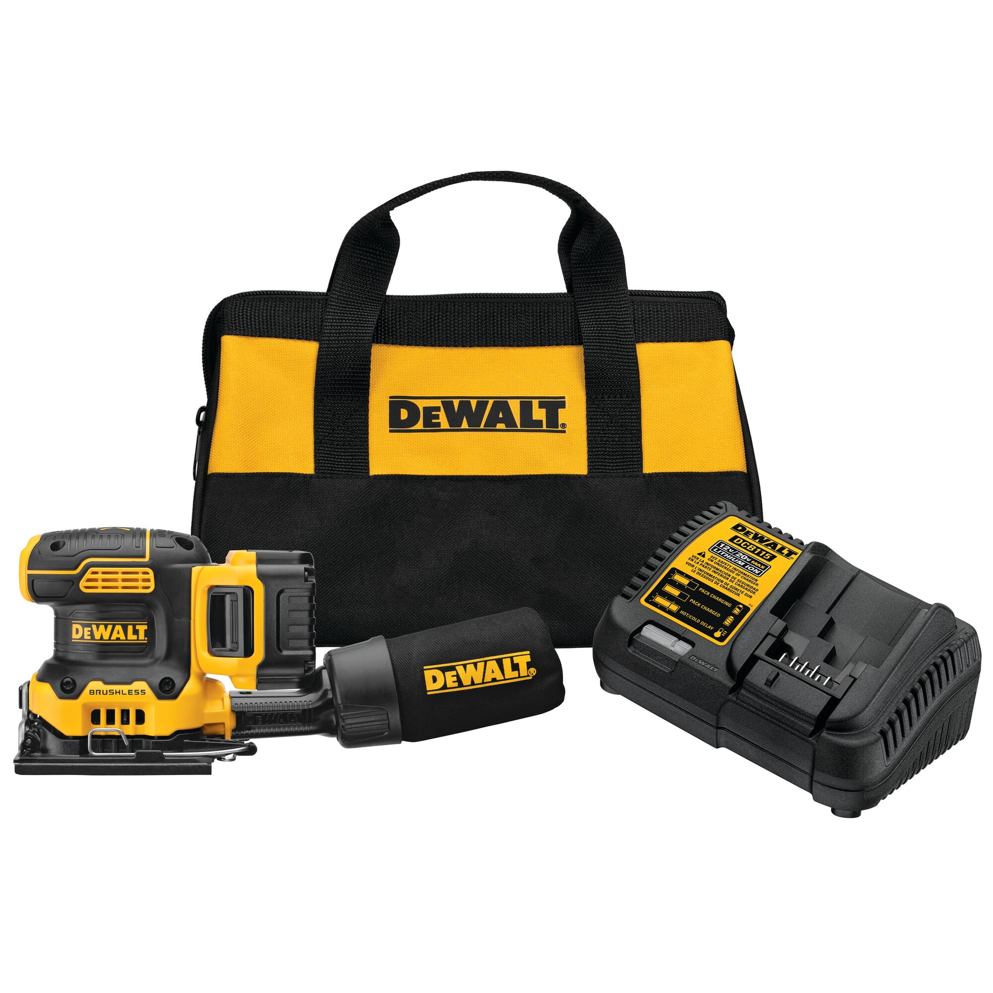 DEWALT DCW200P1 20-Volt-Amp Brushless Cordless Variable Speed Sheet Sander with Dust Management (Battery Included)