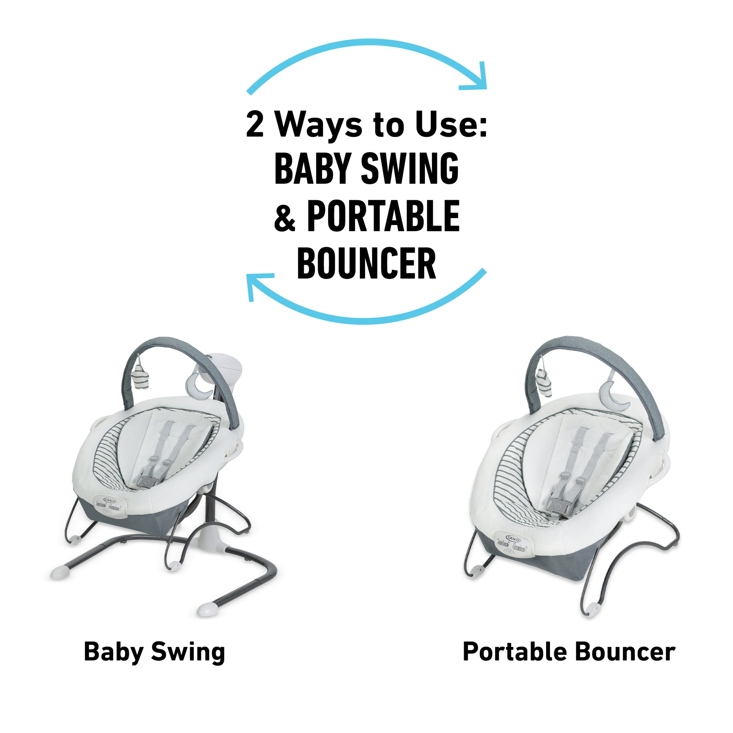 Graco Soothe ‘n Sway LX Baby Swing with Portable Bouncer. Derby