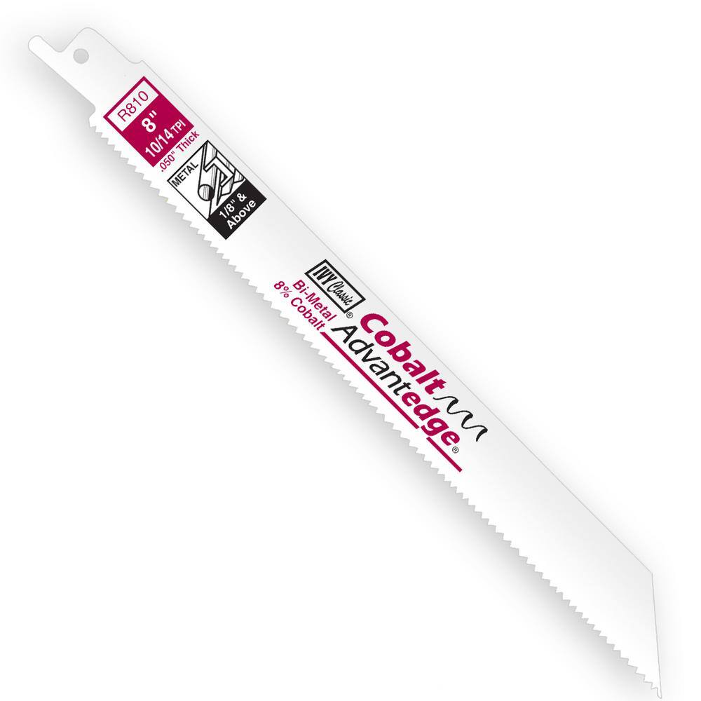 Ivy Classic 28372 8 in. 10/14 TPI Bi-Metal Reciprocating Saw Blade Cuts Metal/Plastic (50-Pack)