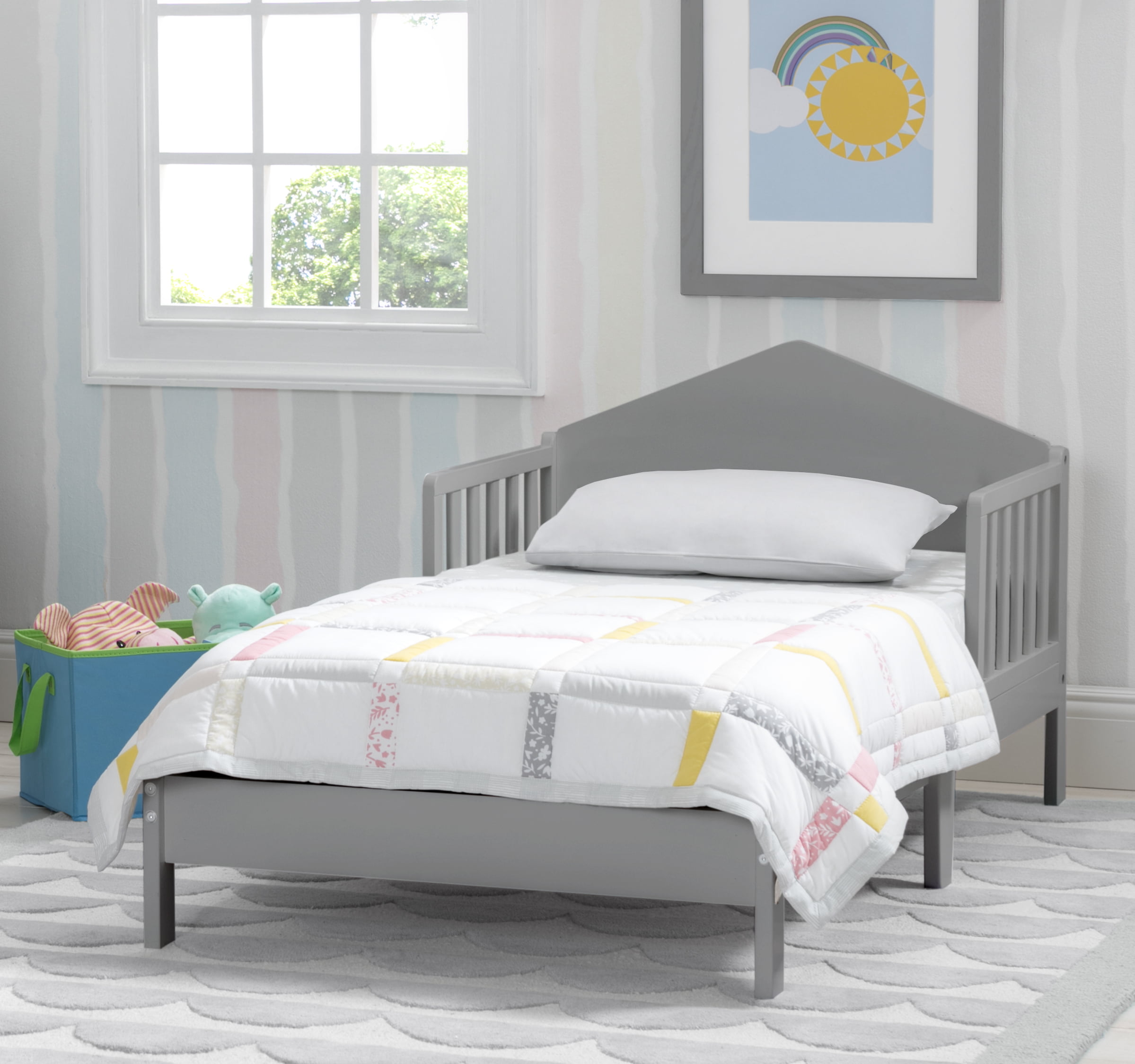 Delta Children Homestead Toddler Bed. Greenguard Gold Certified. Gray