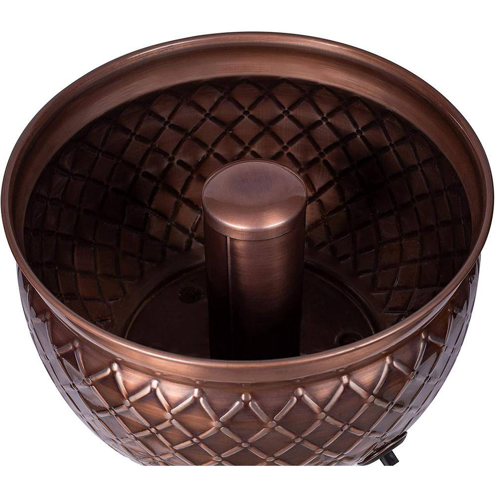BirdRock Home 11064 Copper Trellis Garden Hose Pot with Open Top