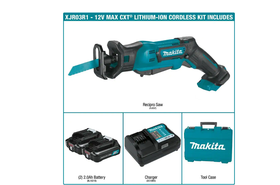 Makita RJ03R1 12-Volt MAX CXT Lithium-Ion Cordless Reciprocating Saw Kit