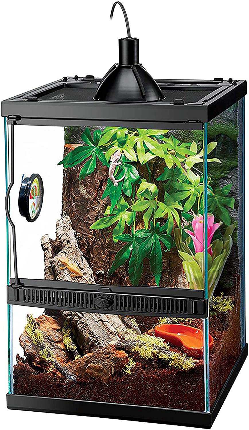 Zilla Tropical Vertical Habitat Starter Kit for Small Tree Dwelling Reptiles & Amphibians Like Geckos and Frogs