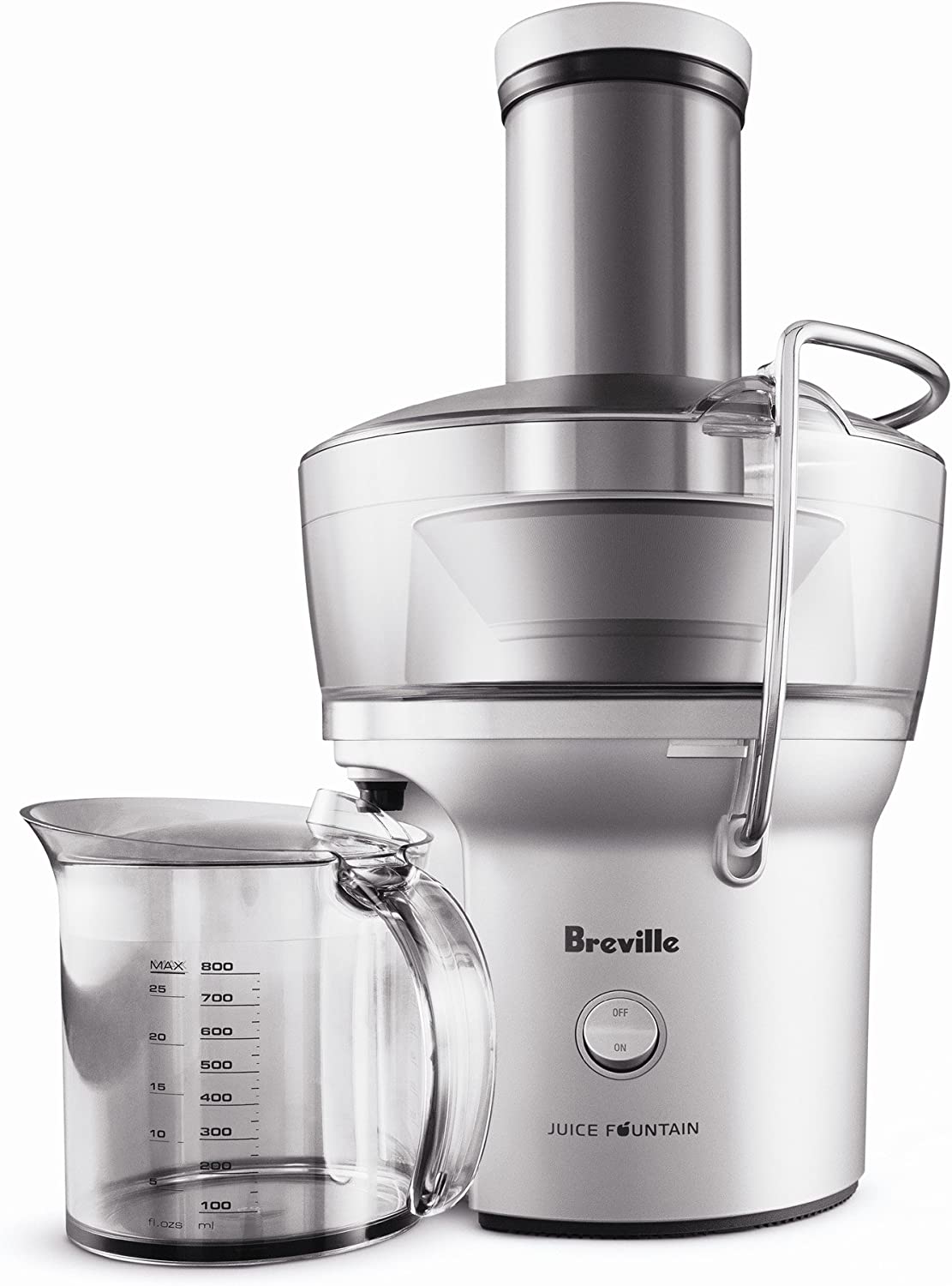 Breville Juice Fountain Compact Juicer. Silver. BJE200XL