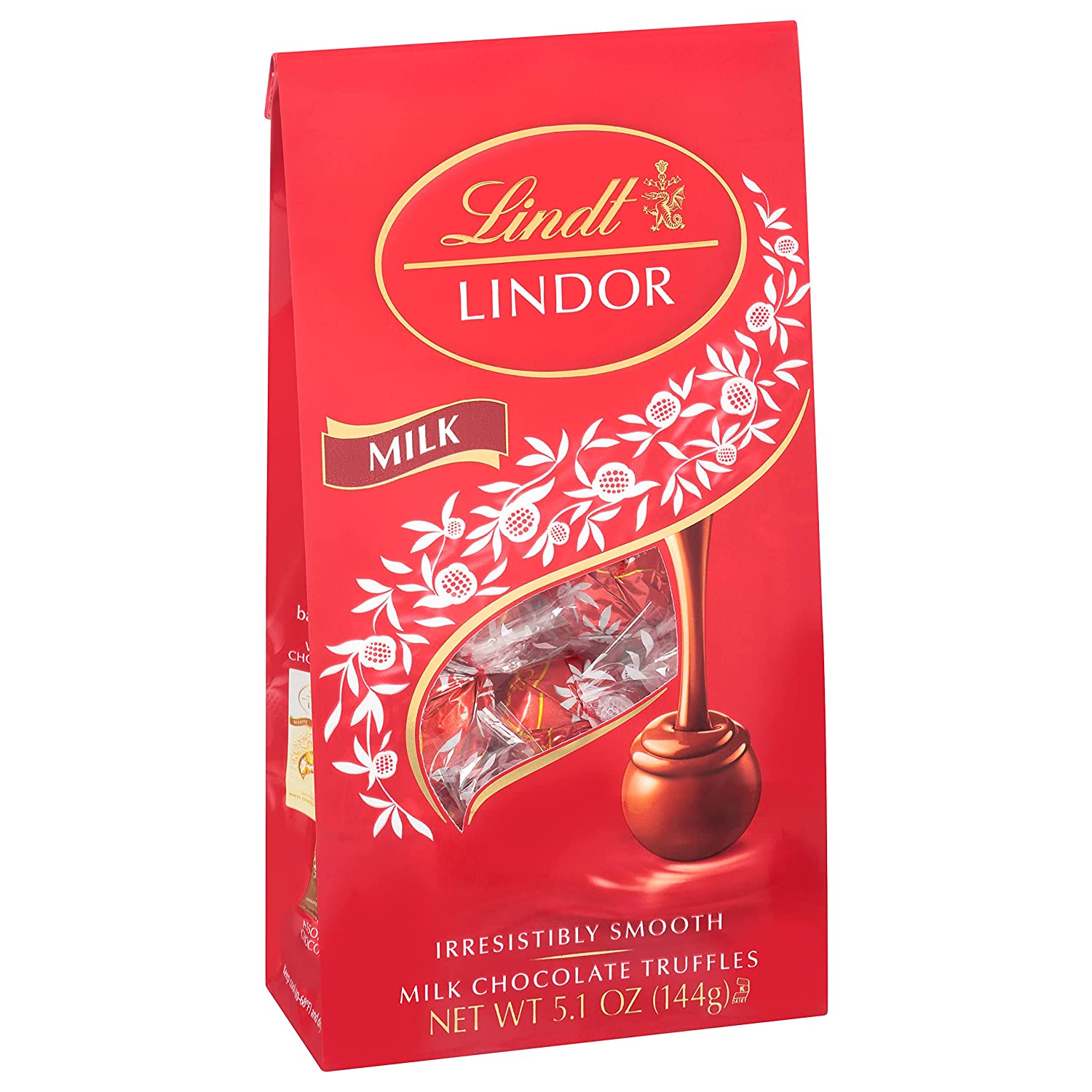 Lindt LINDOR Milk Chocolate Truffles. Milk Chocolate Candy. 5.1 oz. Bag (6 Pack)