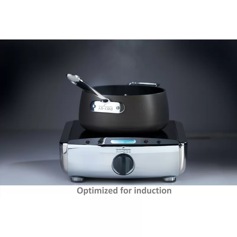 All-Clad E7859464 HA1 Hard Anodized Nonstick Dishwasher Safe PFOA Free Chefs Pan / Wok Cookware. 12-Inch. Black