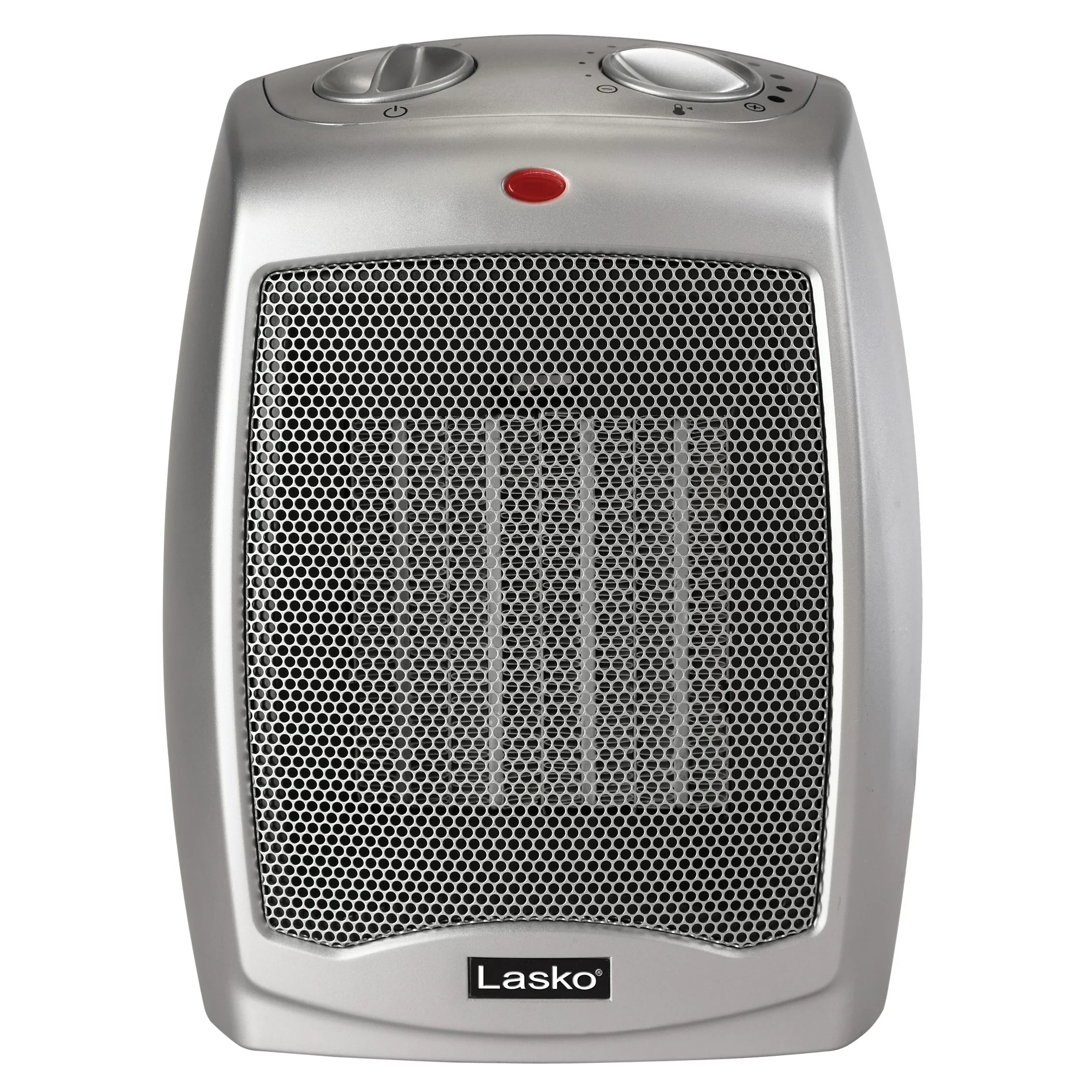 Lasko 1500W Electric Ceramic Space Heater with Adjustable Thermostat. 754200. Silver