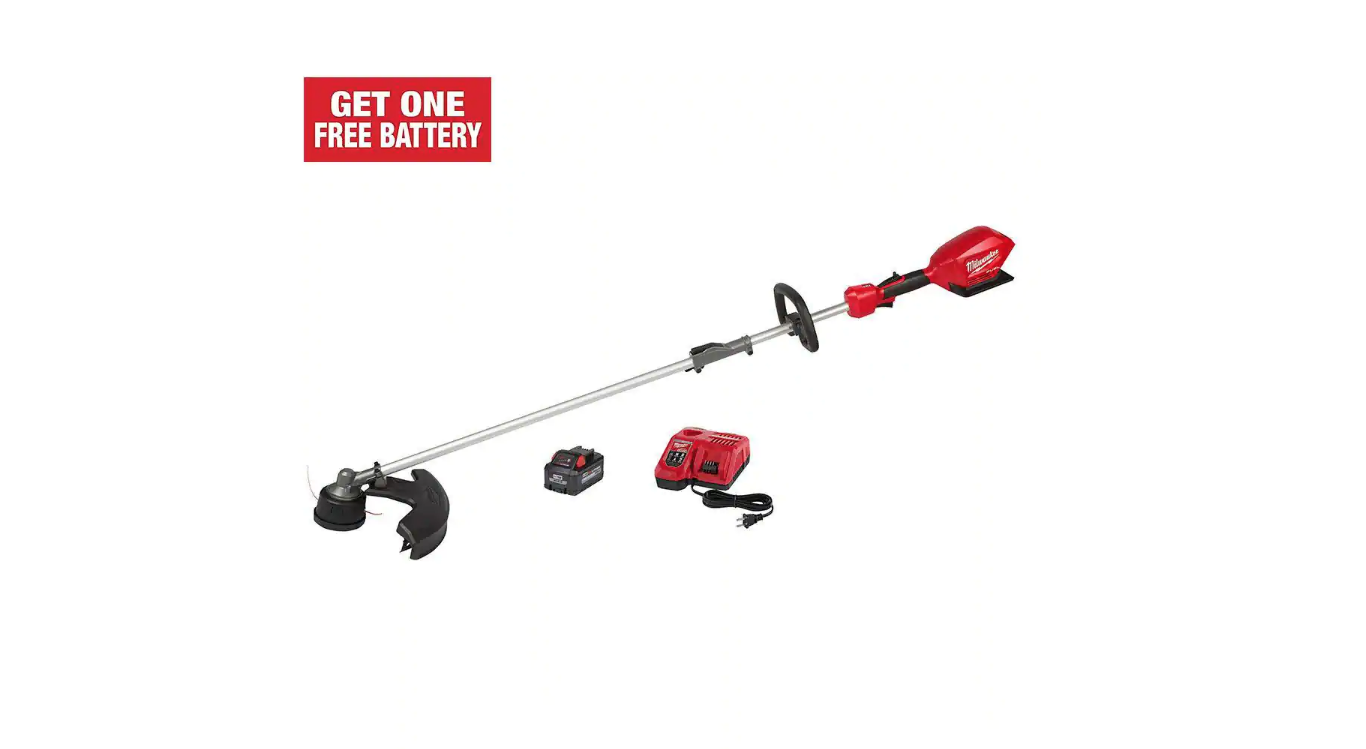 Milwaukee 2825-21ST M18 FUEL 18V Lithium-Ion Brushless Cordless String Trimmer with QUIK-LOK Attachment Capability and 8.0 Ah Battery