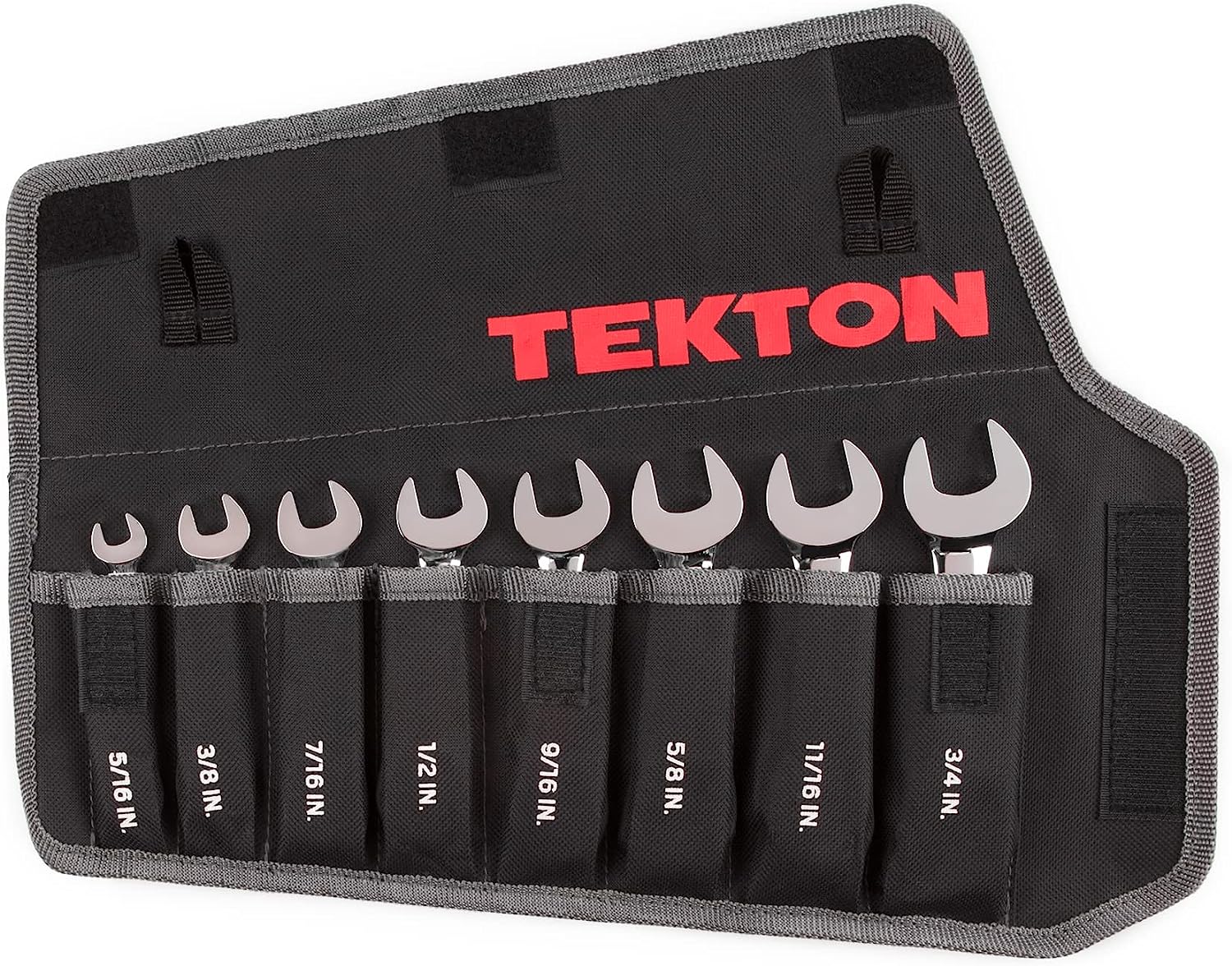 TEKTON Stubby Combination Wrench Set. 8-Piece (5/16-3/4 in.) - Pouch | WRN01086