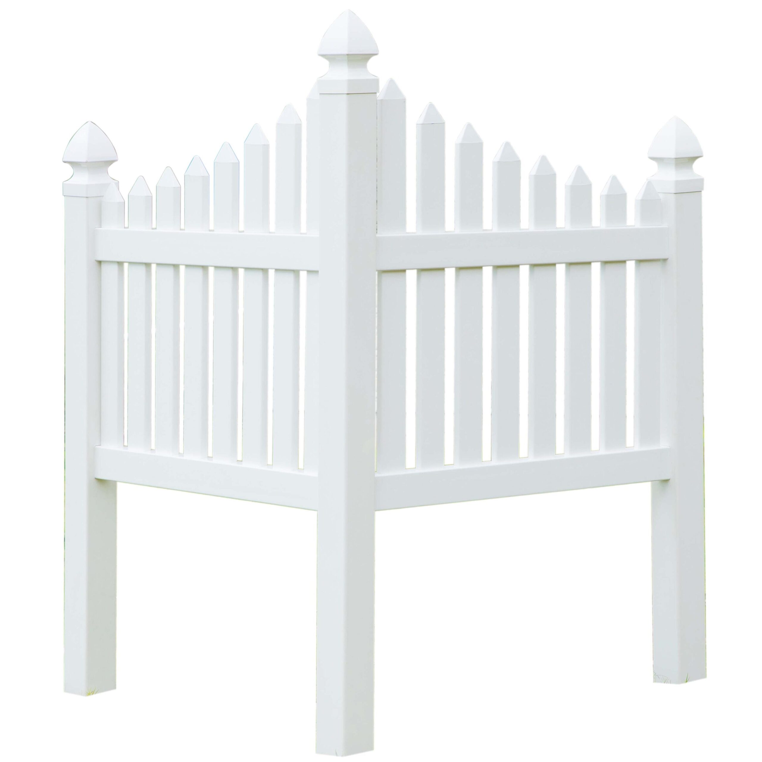 Gardenised 6.5-ft H x 3.5-ft W White Vinyl Shadowbox Fence Gate