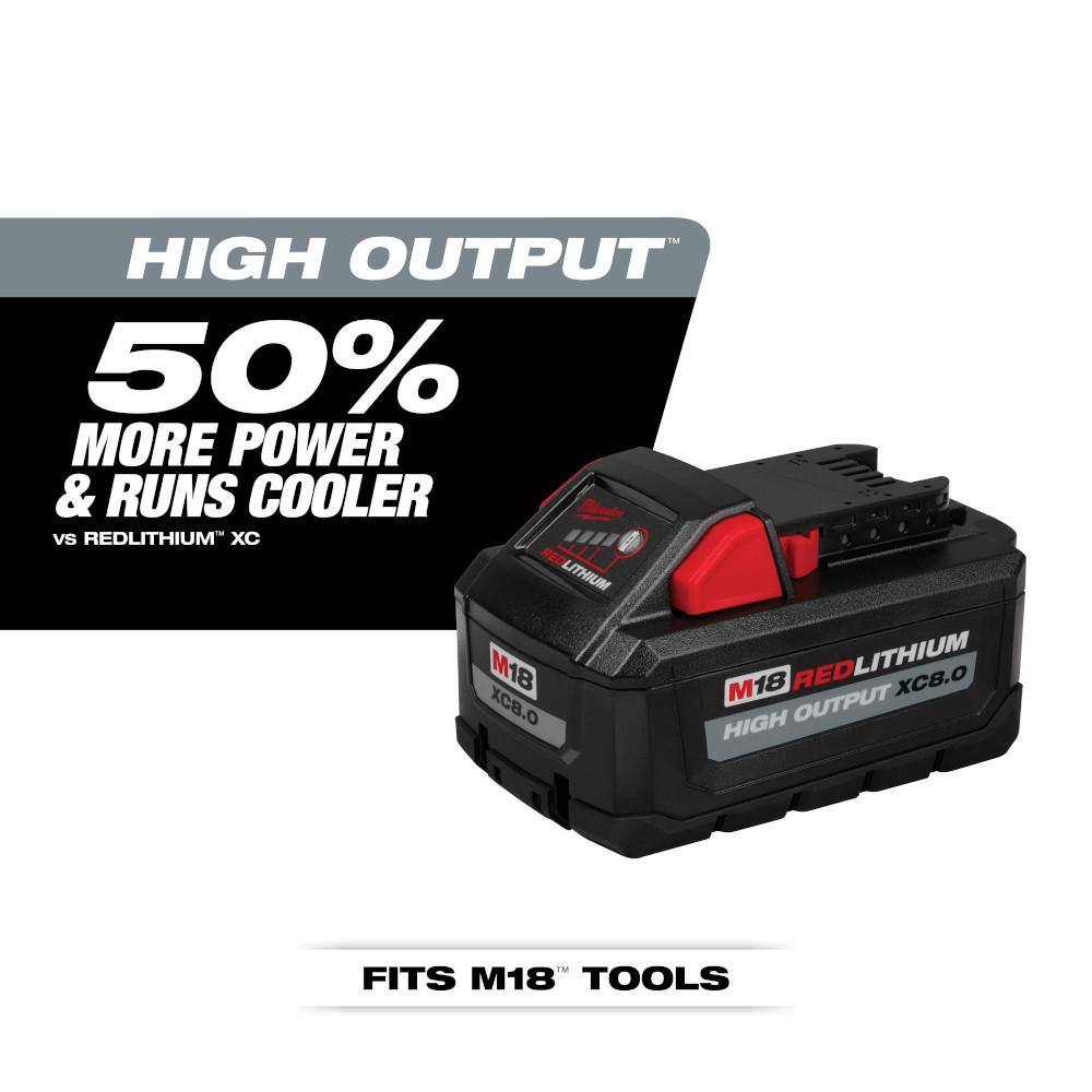 Milwaukee 48-11-1880 M18 18-Volt Lithium-Ion HIGH OUTPUT XC 8.0 Ah Battery