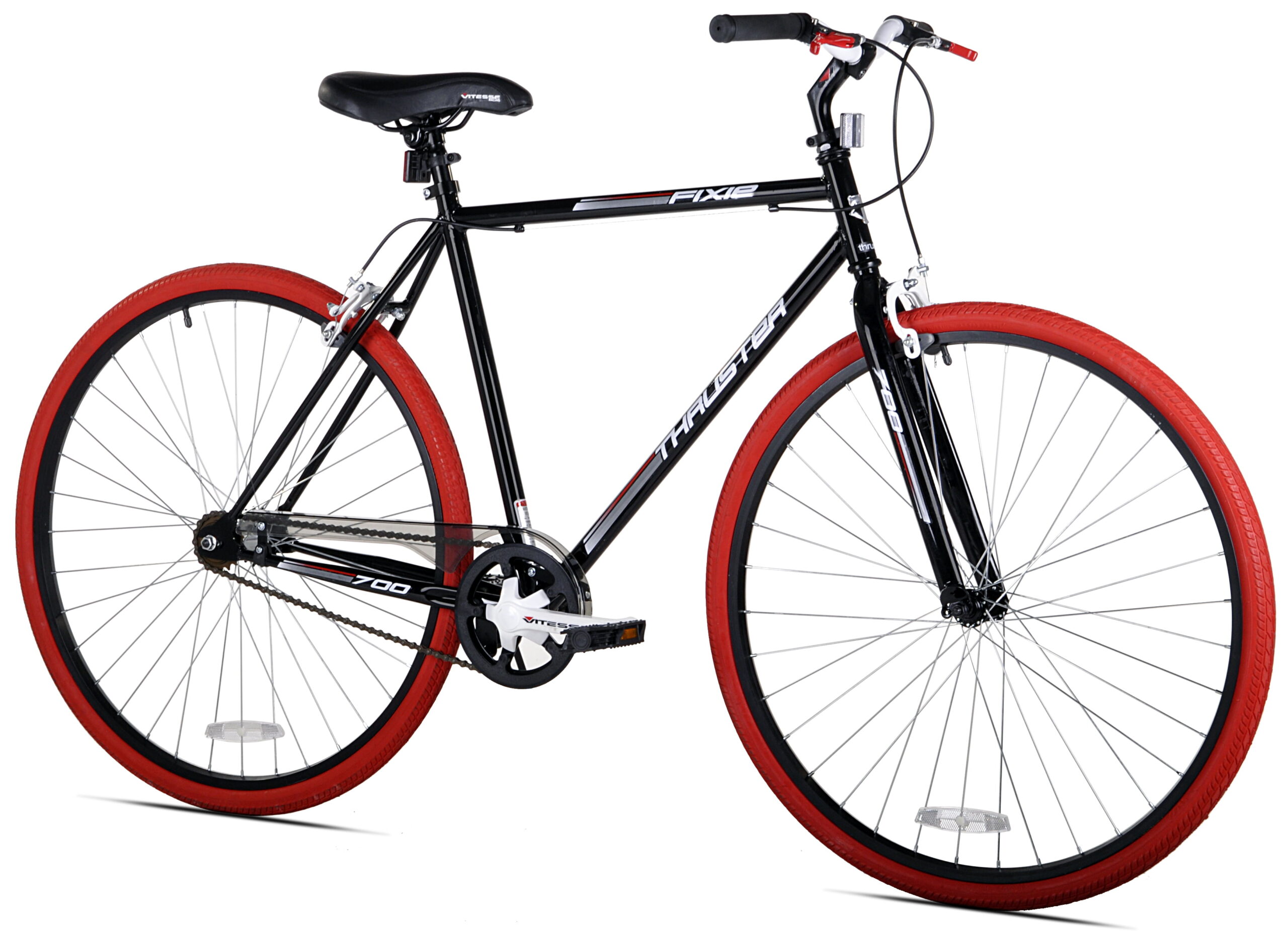 Kent 700c Thruster Fixie Men-s Bike. Black/Red