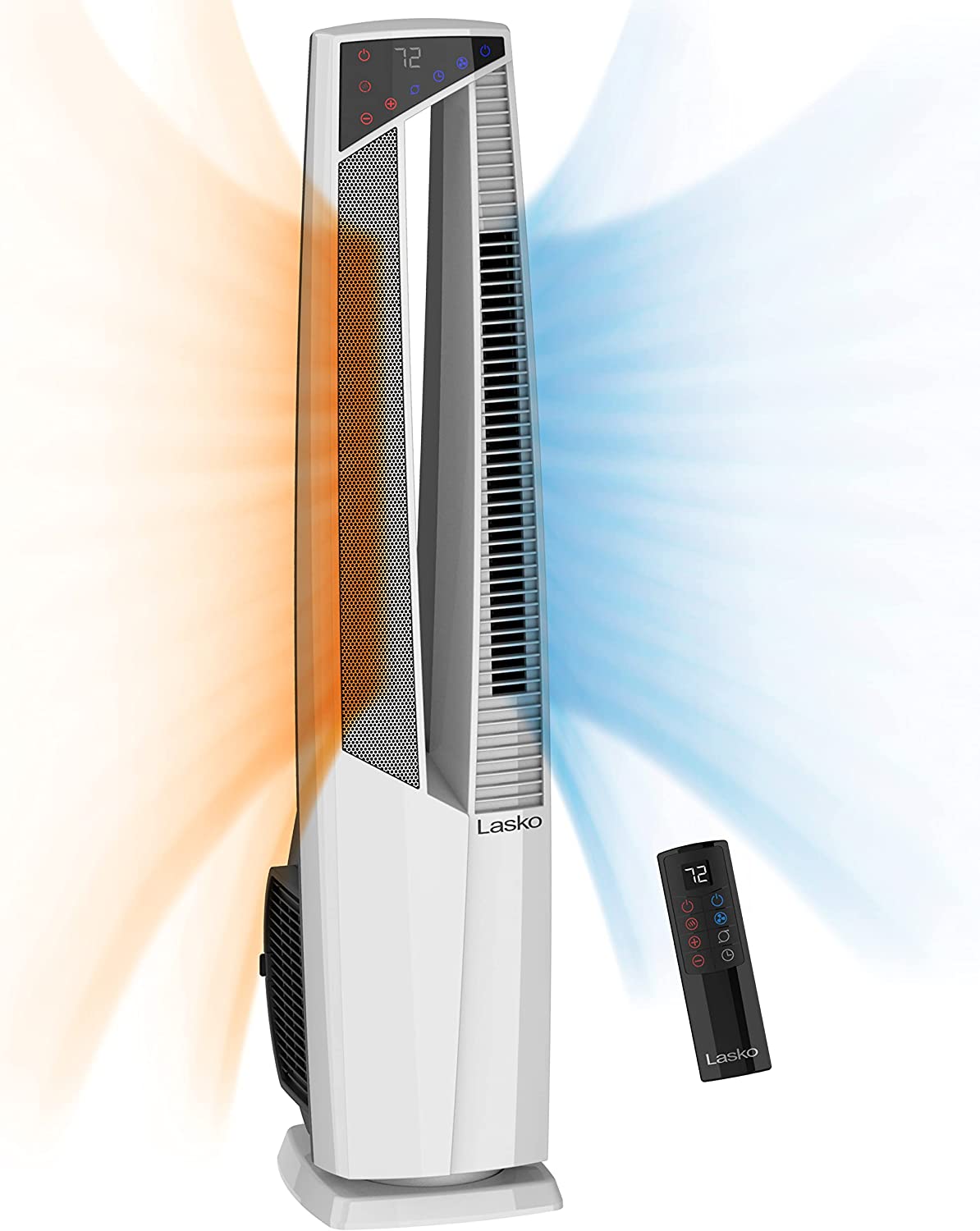 Lasko FHV820 Oscillating All Season High Velocity Hybrid Fan and Space Heater in One with Remote Control. Timer. and Thermostat 