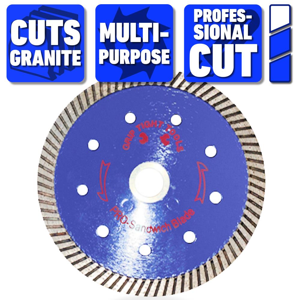 Grip Tight Tools Professional 4-1/2-in Wet/Dry Turbo Rim Diamond Saw Blade