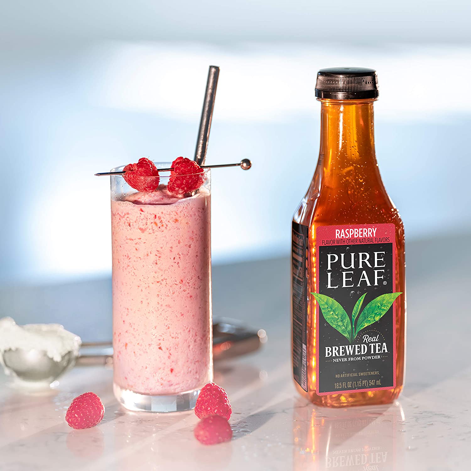 Pure Leaf Iced Tea. Raspberry 18.5 Fl Oz (Pack of 12)