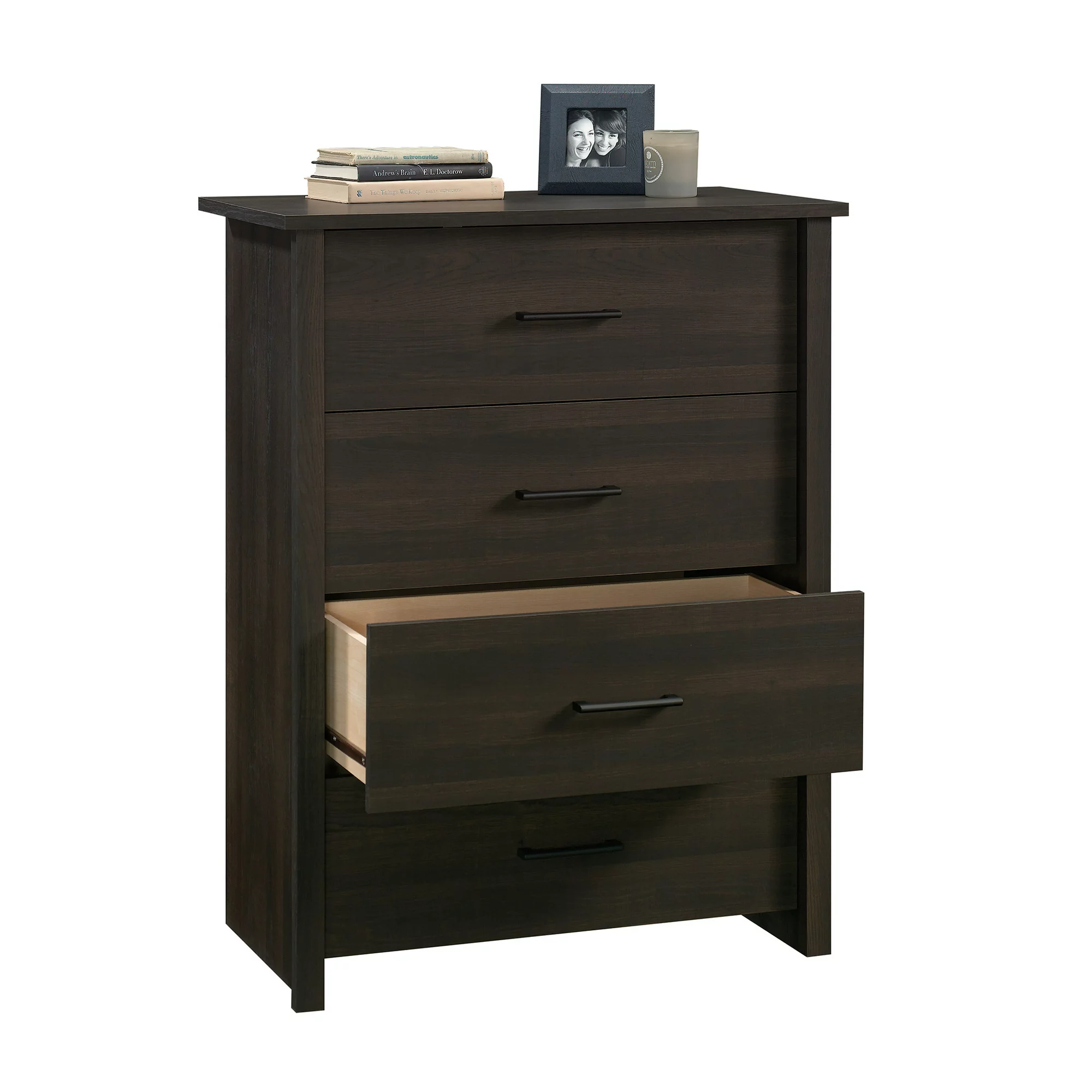 Mainstays Hillside 4-Drawer Vertical Dresser. Espresso