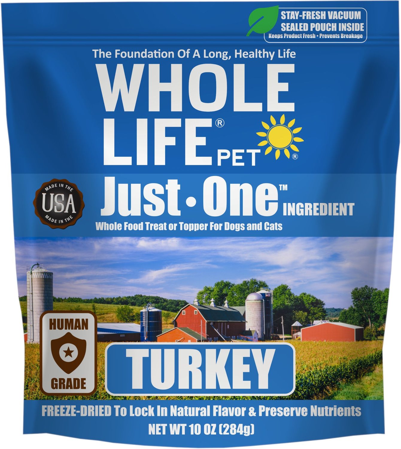 Whole Life Just One Ingredient Pure Turkey Breast Freeze-Dried Dog & Cat Treats