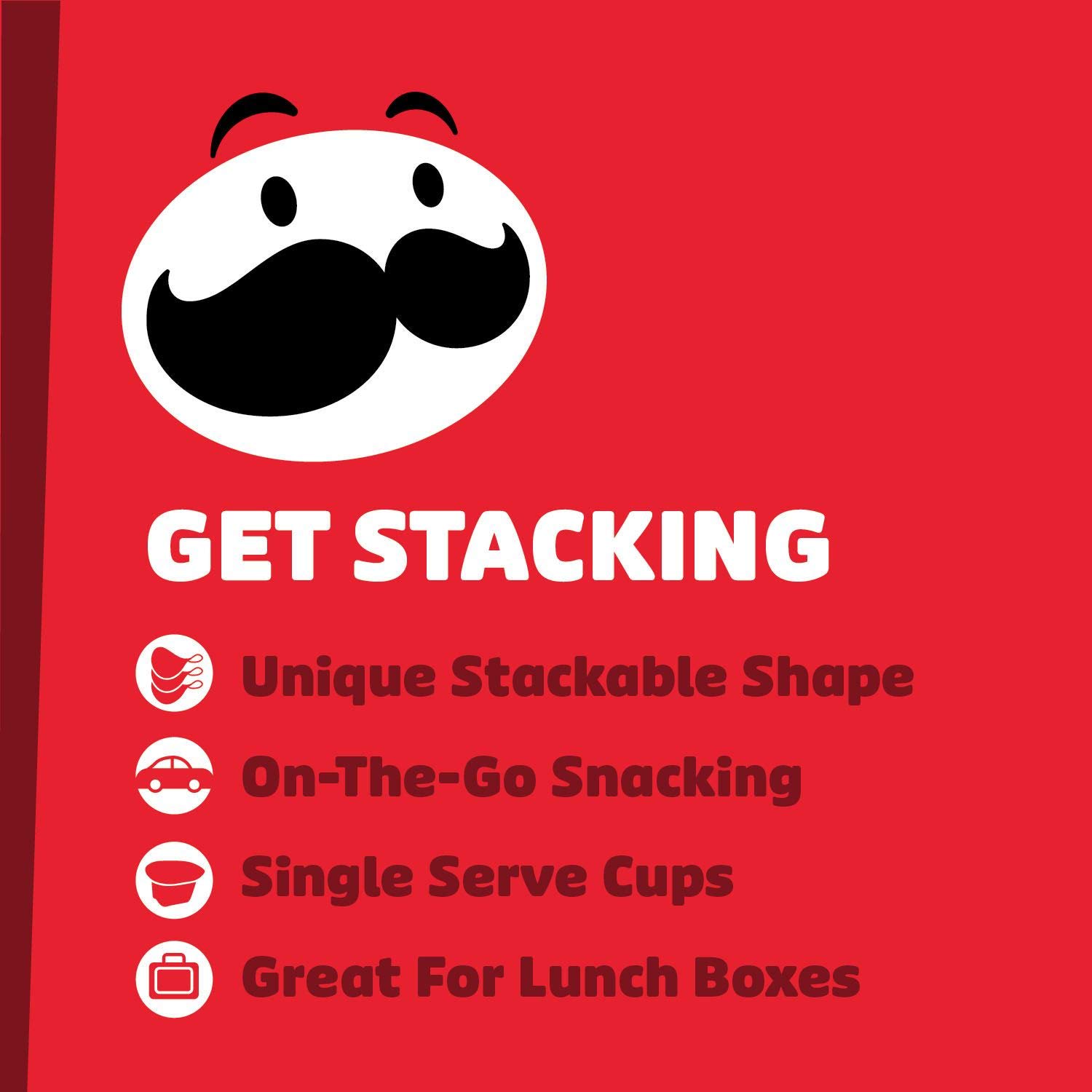 Pringles Potato Crisps Chips. Variety Pack Snack Stacks. Lunch Box Snacks.(36 Cups)