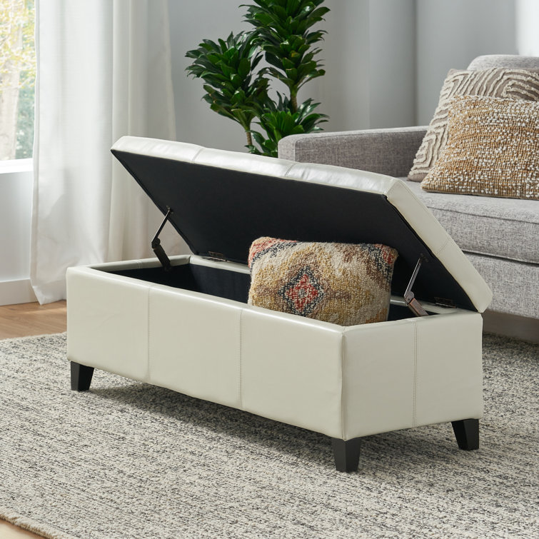 Denali Vegan Leather Storage Ottoman