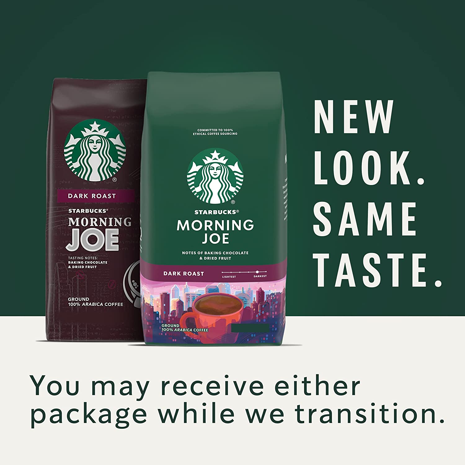 Starbucks Ground Coffee Dark Roast Coffee Morning Joe 100% Arabica 6 bags (12 oz each)