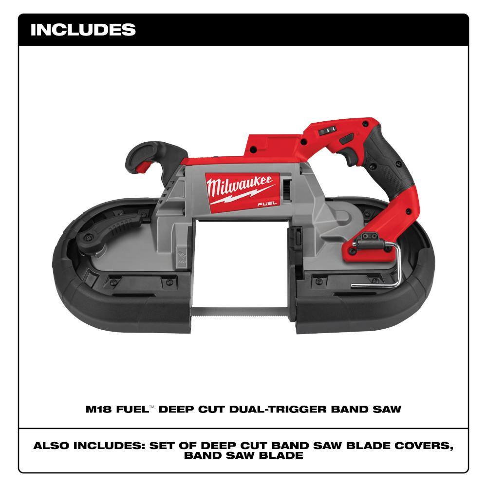 Milwaukee 2729S-20 M18 FUEL 18V Lithium-Ion Brushless Cordless Deep Cut Dual-Trigger Band Saw (Tool-Only)