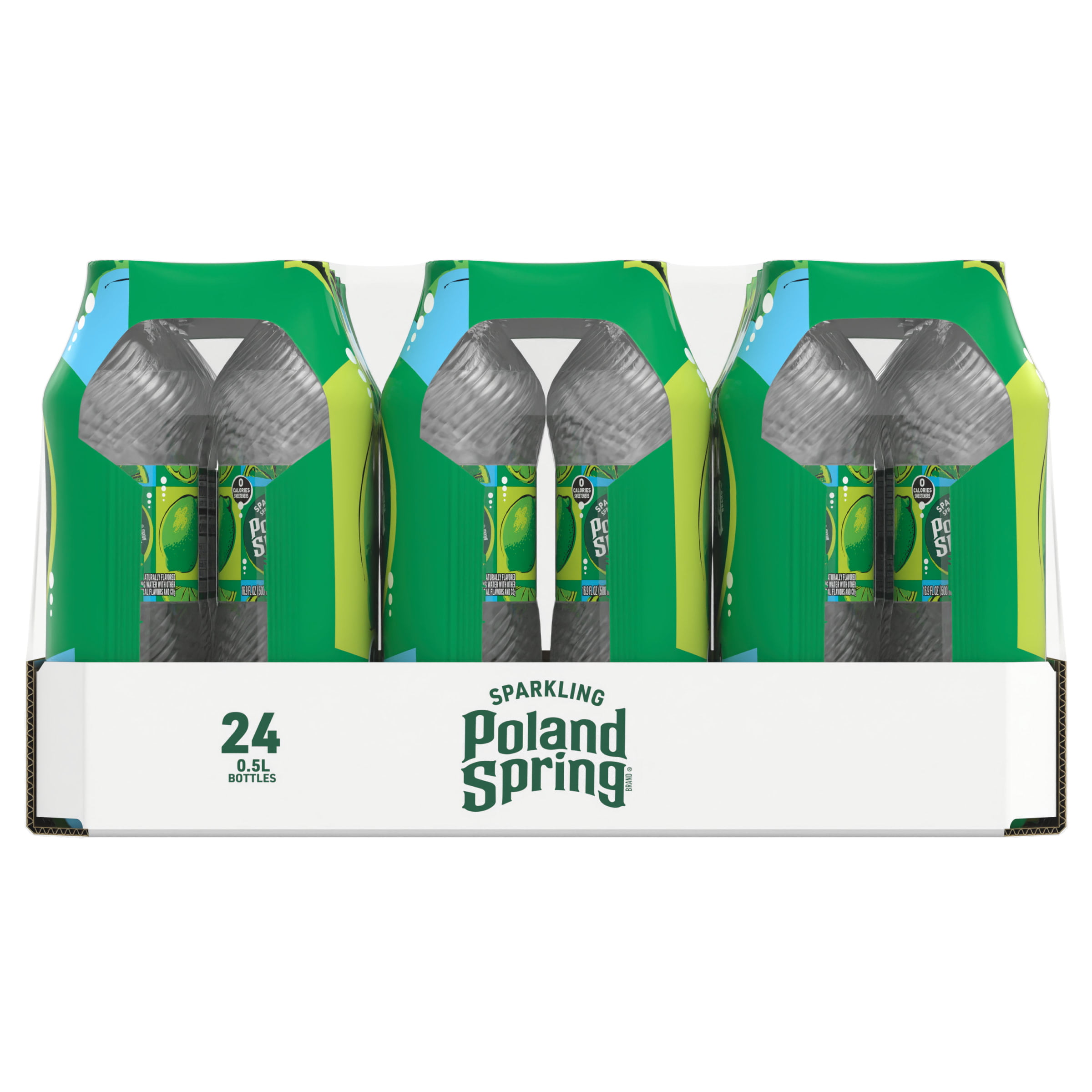 Poland Spring Sparkling Water. Zesty Lime. 16.9 oz. Bottles (24 Count)