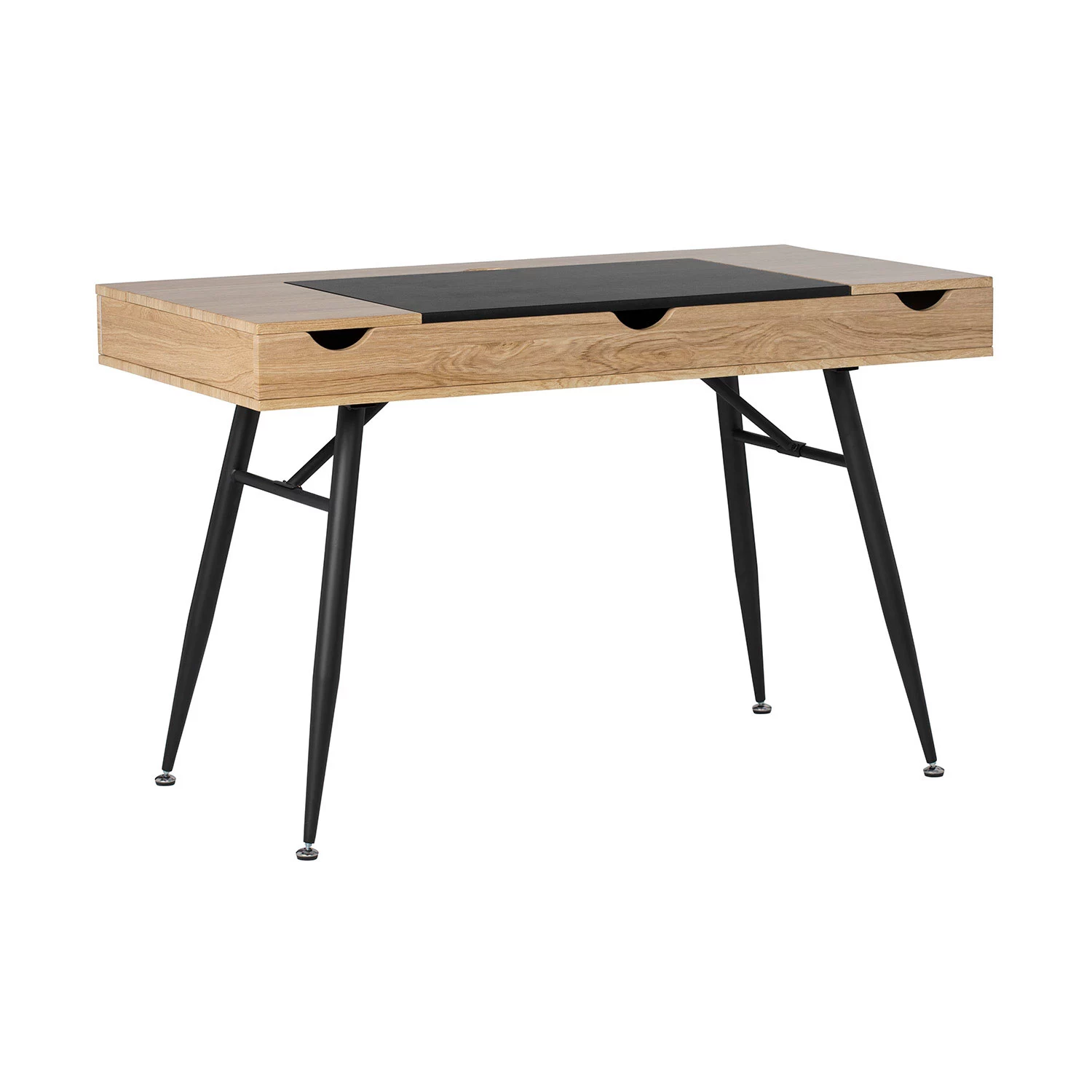 Nook Modern Office Desk with Multiple Soft-Close Storage Compartments. Pre-Assembled (Except Legs)