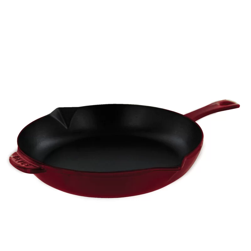 Staub 1222687 Cast Iron 10-inch Fry Pan - Grenadine. Made in France