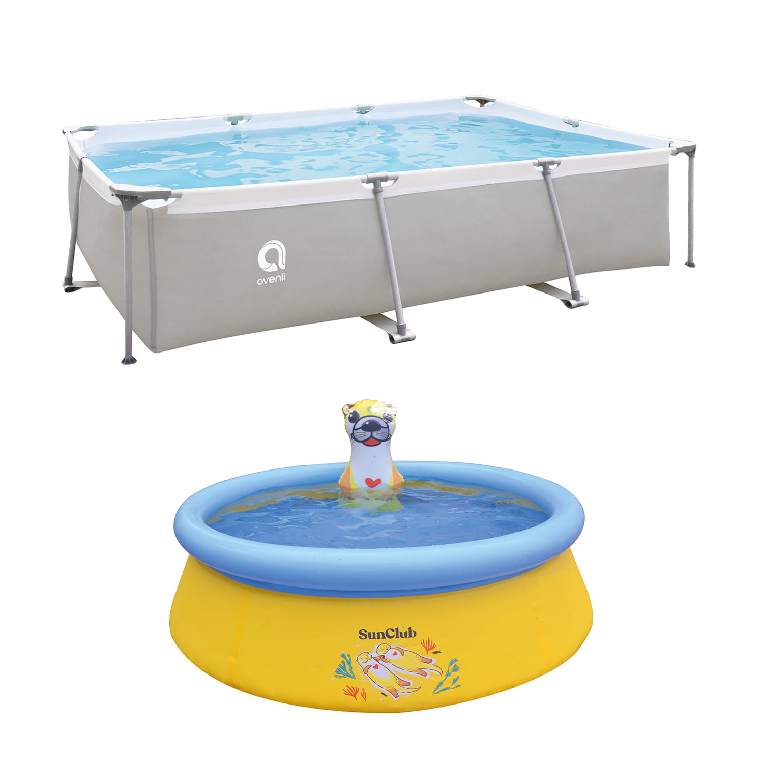 JLeisure 10 x 6.5′ Rectangular Steel Frame & Otter Swimming Pool (2)