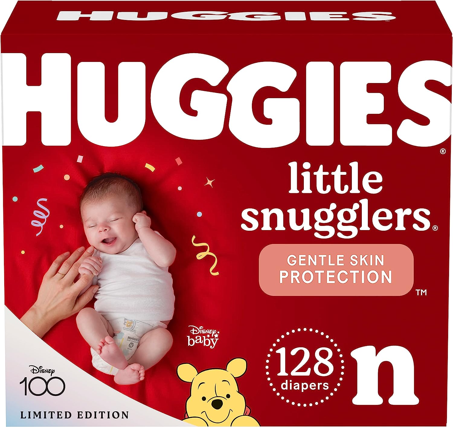 Huggies Little Snugglers Baby Diapers. Size Newborn (up to 10 lbs). 128 Ct. Newborn Diapers