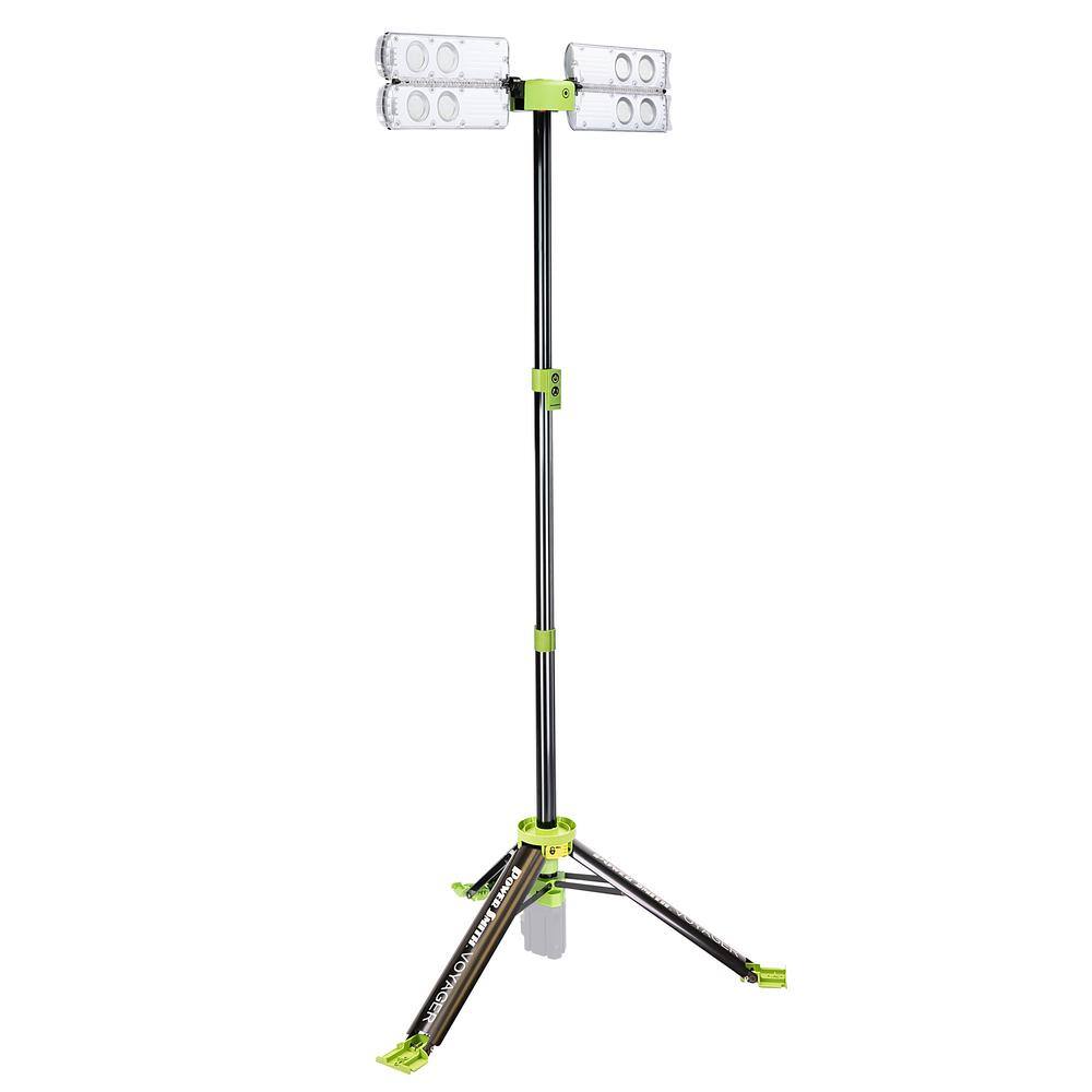 PowerSmith PVLR8000A-C Voyager 8000 Lumen Collapsible Cordless Tripod LED Work Light. BARE Light AC/DC Adaptor or Battery Needed to Use Light
