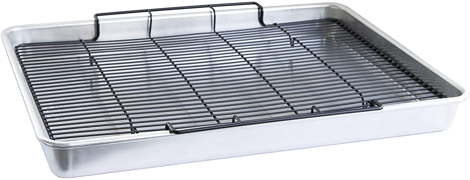 Nordic Ware Extra Large Oven Crisping Baking Tray. with Rack. 21 (l) x 15 (w) x 2 (h) inches