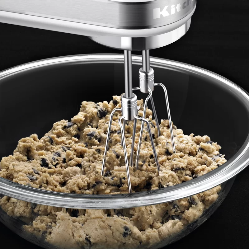 KitchenAid KHM7210CU 7-Speed Digital Hand Mixer with Turbo Beater II Accessories and Pro Whisk - Contour Silver