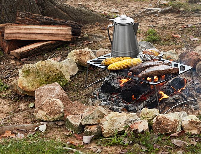 Ozark Trail Cast Iron Grill Grate with Folding Legs