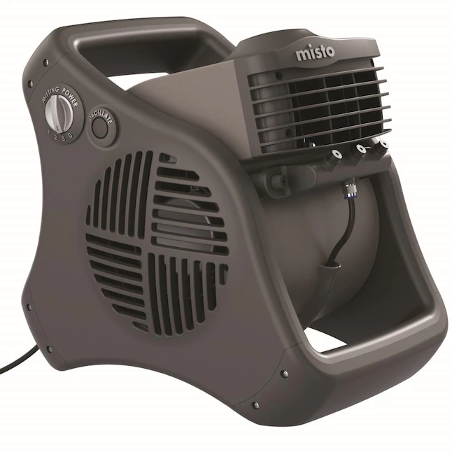 Lasko  14.85-in 3-Speed Outdoor Gray Misting Air Mover Fan - Features Cooling Misters. Ideal for Camping. Patios. Picnics. & more