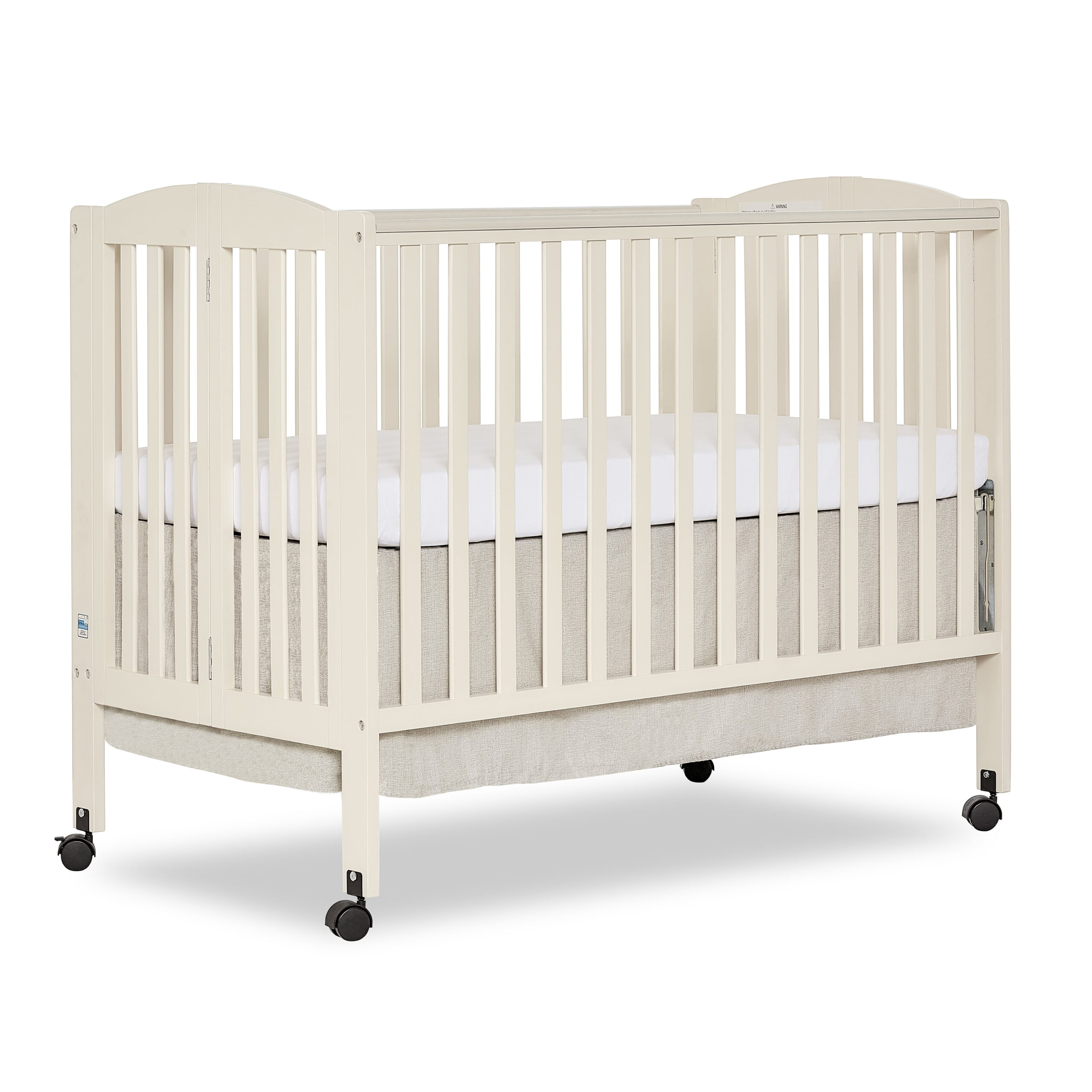 Dream On Me 2-in-1 Folding Full-Size Crib. French White