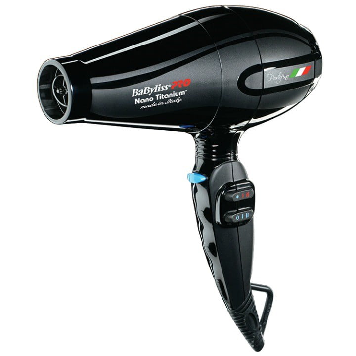BaBylissPRO Nano Titanium Portofino Full-Size Dryer. Black